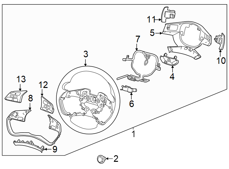 Diagram Steering wheel & trim. for your 2009 Hyundai Sonata   