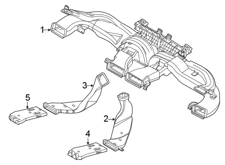 Diagram INSTRUMENT PANEL. DUCTS. for your 2001 Hyundai Elantra   