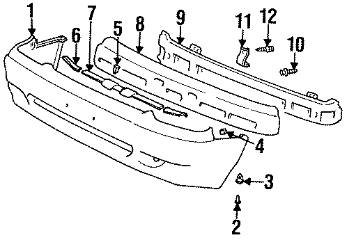Diagram FRONT BUMPER. BUMPER & COMPONENTS. for your Hyundai