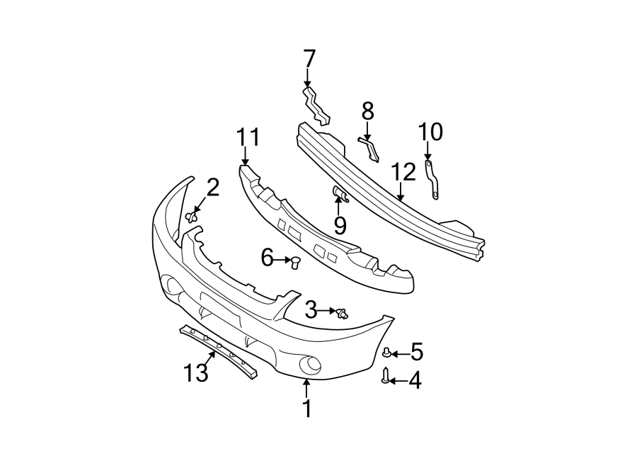 4FRONT BUMPER. BUMPER & COMPONENTS.https://images.simplepart.com/images/parts/motor/fullsize/1041005.png