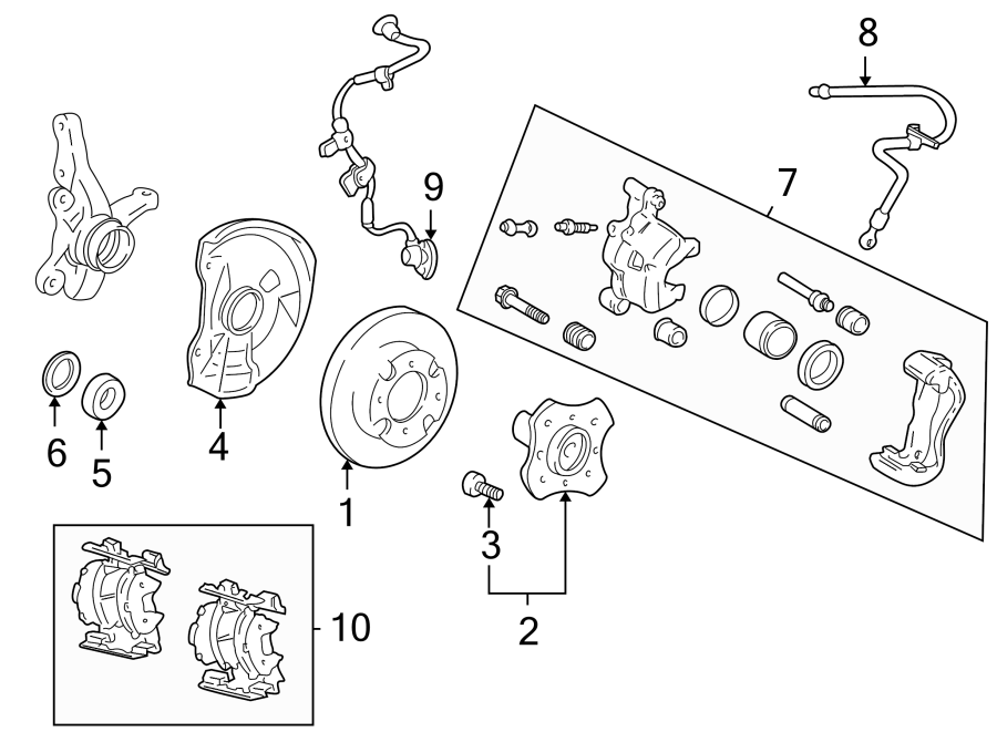 6FRONT SUSPENSION. BRAKE COMPONENTS.https://images.simplepart.com/images/parts/motor/fullsize/1041230.png