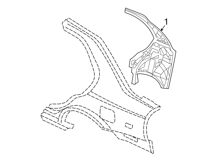 Diagram QUARTER PANEL. INNER STRUCTURE. for your Hyundai