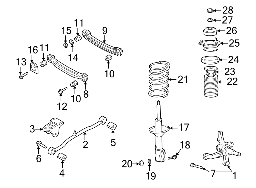 REAR SUSPENSION. SUSPENSION COMPONENTS.