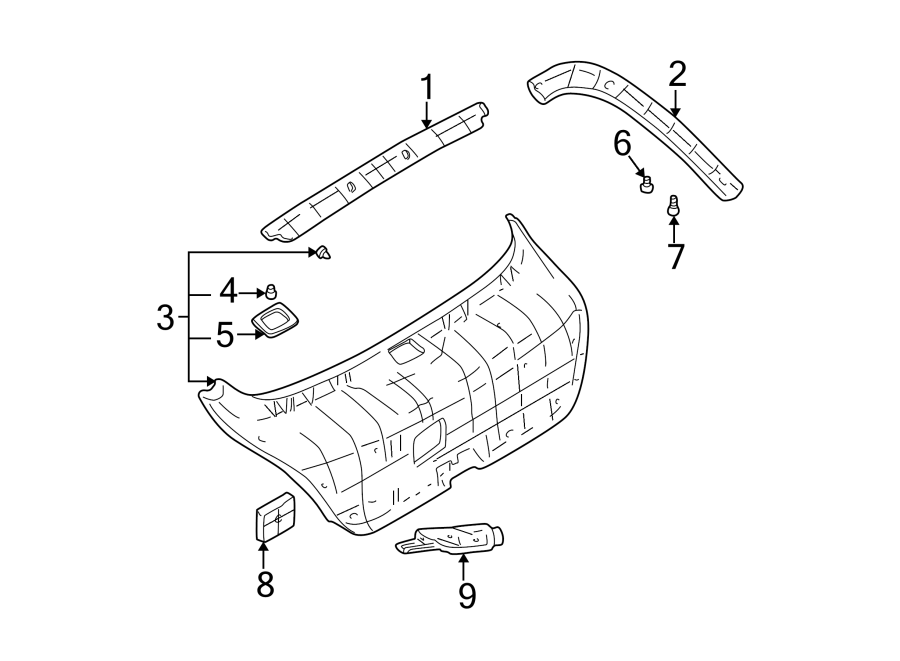 Diagram LIFT GATE. INTERIOR TRIM. for your 2012 Hyundai Accent   