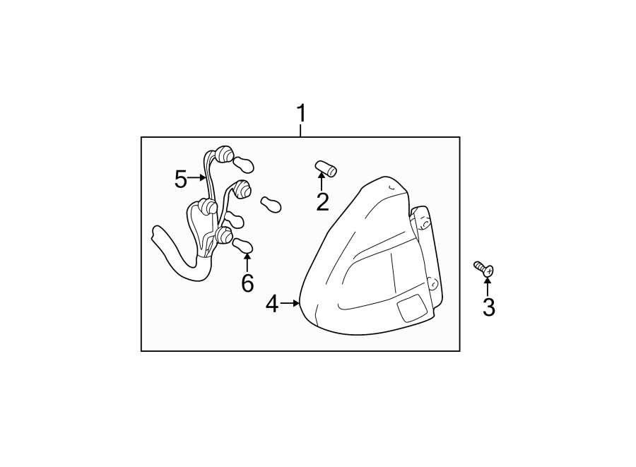 Diagram REAR LAMPS. COMBINATION LAMPS. for your 2002 Hyundai Accent  GS Hatchback 