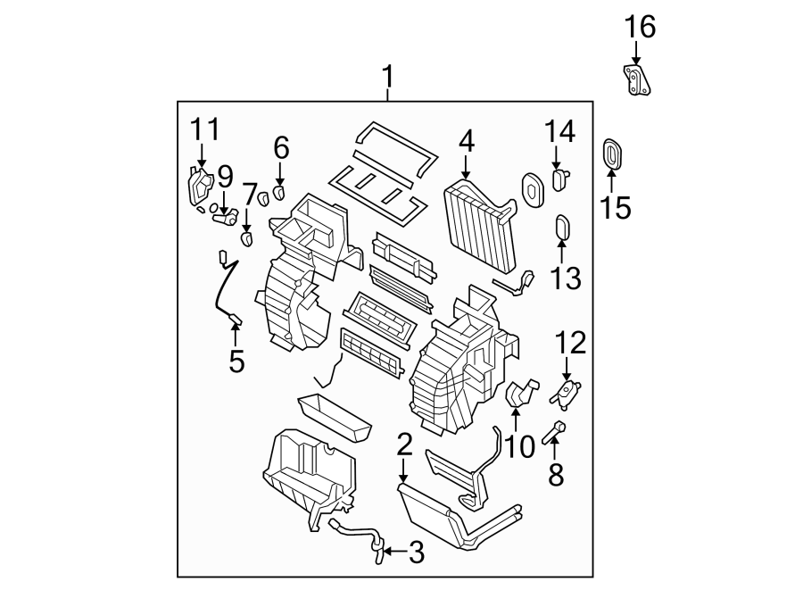 14AIR CONDITIONER & HEATER. EVAPORATOR & HEATER COMPONENTS.https://images.simplepart.com/images/parts/motor/fullsize/1042065.png