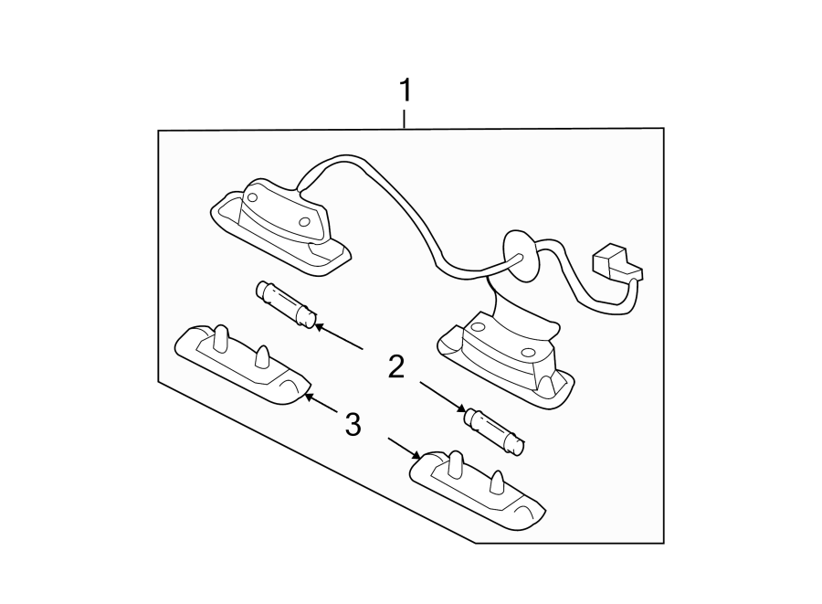 Diagram REAR LAMPS. LICENSE LAMPS. for your 2020 Hyundai Veloster N   