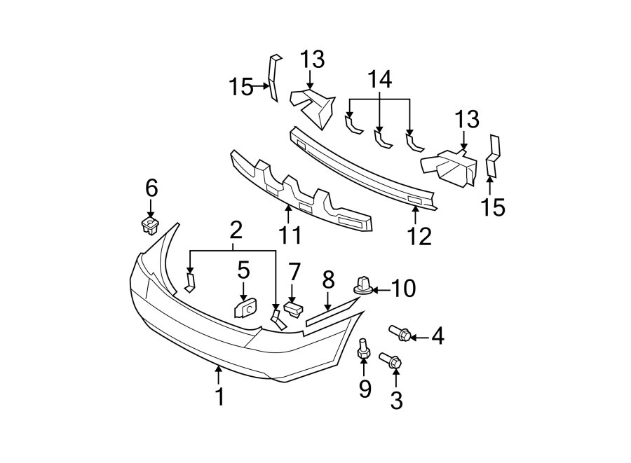 13REAR BUMPER. BUMPER & COMPONENTS.https://images.simplepart.com/images/parts/motor/fullsize/1042490.png