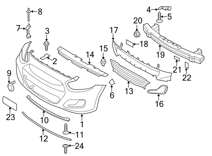 21FRONT BUMPER & GRILLE. BUMPER & COMPONENTS.https://images.simplepart.com/images/parts/motor/fullsize/1043010.png