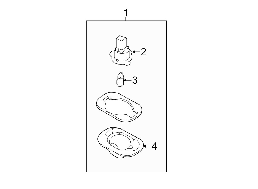Diagram REAR LAMPS. LICENSE LAMPS. for your 2020 Hyundai Veloster N   