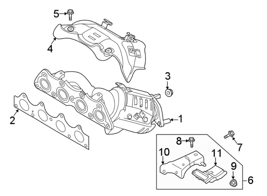 9EXHAUST SYSTEM. MANIFOLD.https://images.simplepart.com/images/parts/motor/fullsize/1045185.png