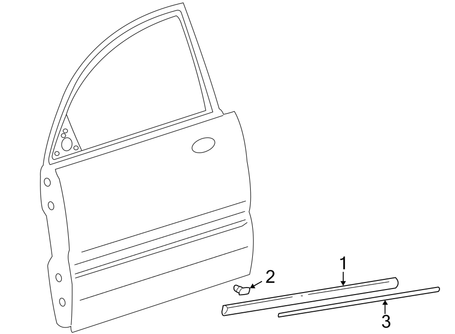 Diagram FRONT DOOR. EXTERIOR TRIM. for your 2014 Hyundai Azera   