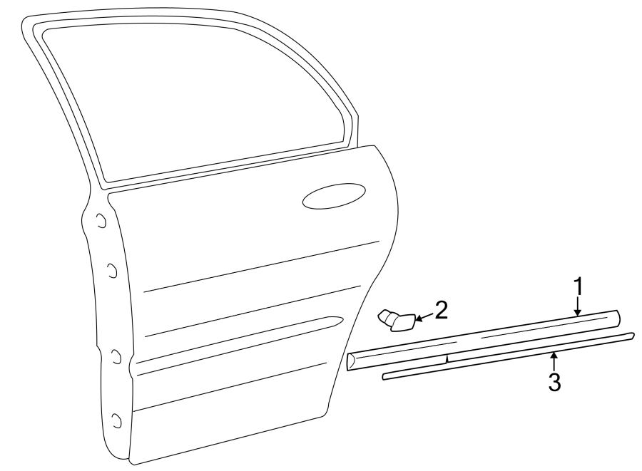 Diagram REAR DOOR. EXTERIOR TRIM. for your 2012 Hyundai Veloster   