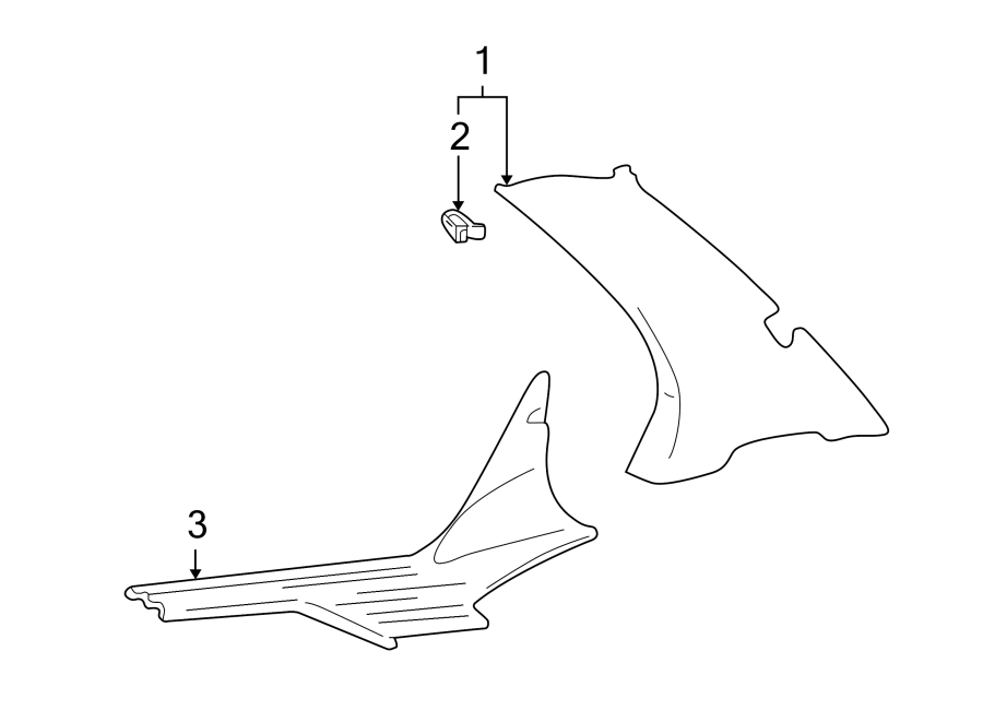 Diagram QUARTER PANEL. INTERIOR TRIM. for your 2014 Hyundai Genesis   