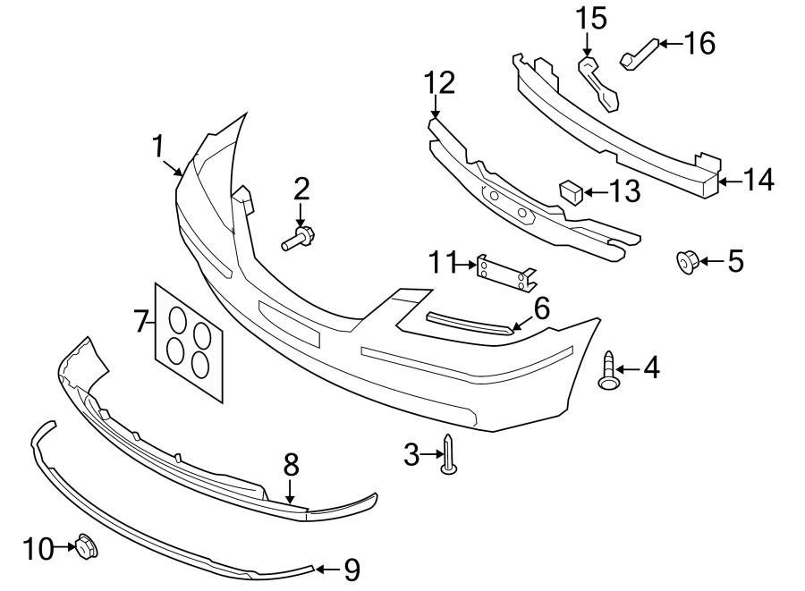 11FRONT BUMPER & GRILLE. BUMPER & COMPONENTS.https://images.simplepart.com/images/parts/motor/fullsize/1051008.png