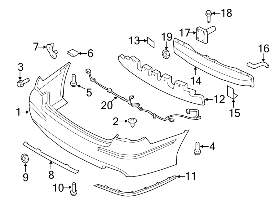 11REAR BUMPER. BUMPER & COMPONENTS.https://images.simplepart.com/images/parts/motor/fullsize/1051555.png