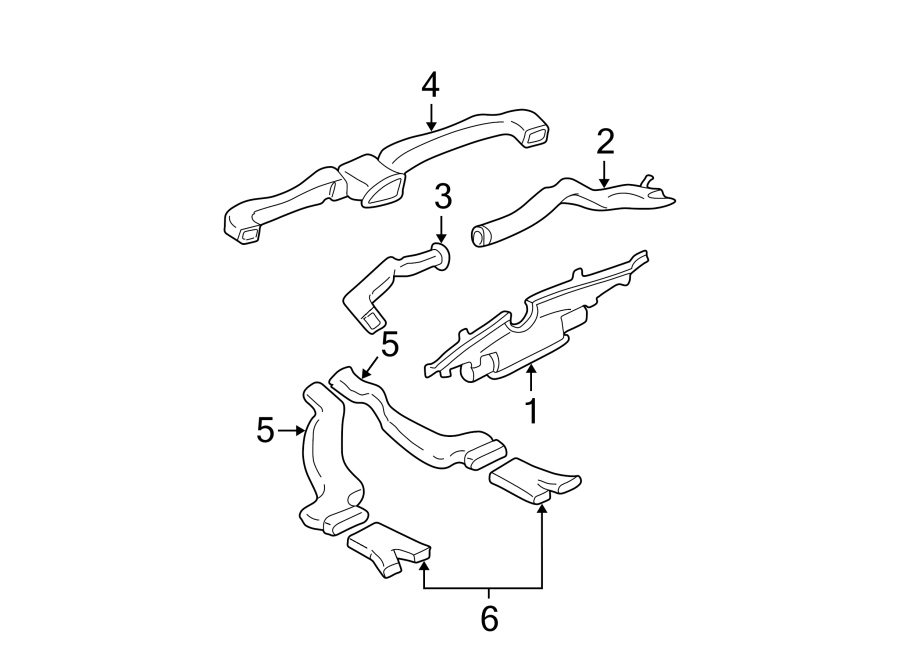Diagram INSTRUMENT PANEL. DUCTS. for your 2001 Hyundai Elantra   