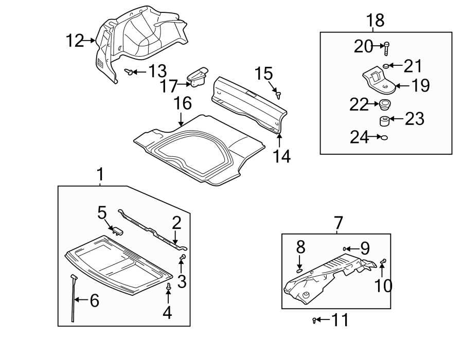 Diagram REAR BODY & FLOOR. INTERIOR TRIM. for your Hyundai