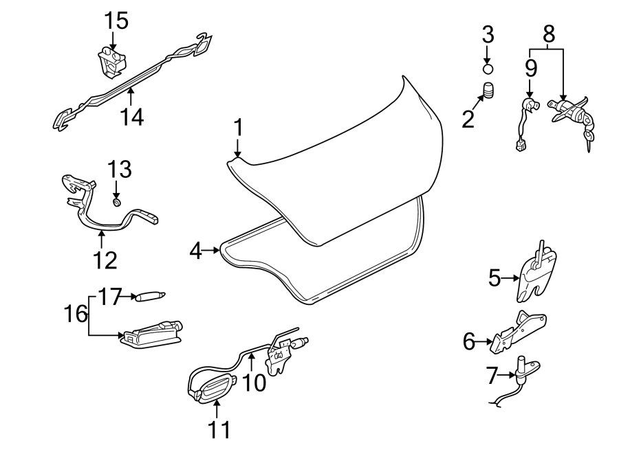 13TRUNK LID. LID & COMPONENTS.https://images.simplepart.com/images/parts/motor/fullsize/1055505.png