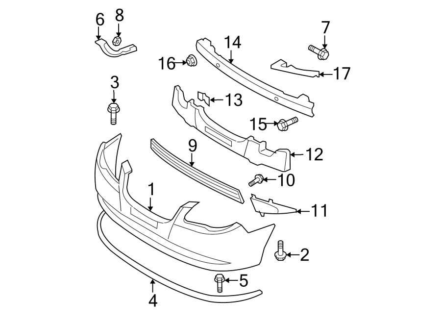 Diagram FRONT BUMPER. BUMPER & COMPONENTS. for your 2008 Hyundai Elantra   