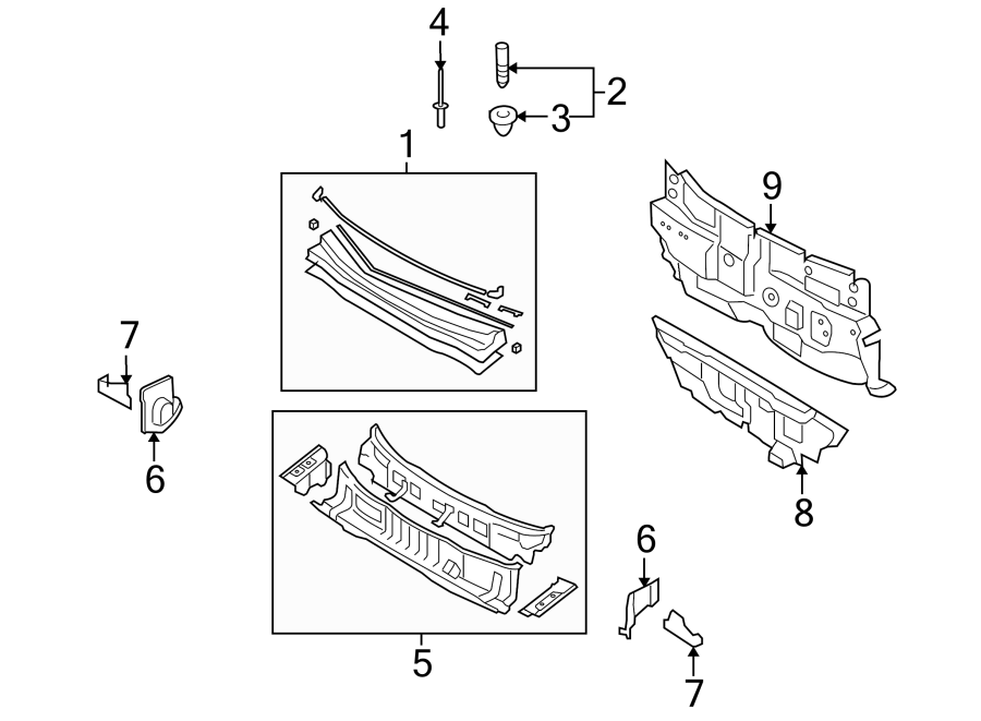 Diagram COWL. for your 2012 Hyundai Tucson   