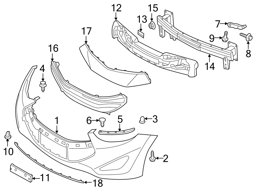 18FRONT BUMPER. BUMPER & COMPONENTS.https://images.simplepart.com/images/parts/motor/fullsize/1057007.png