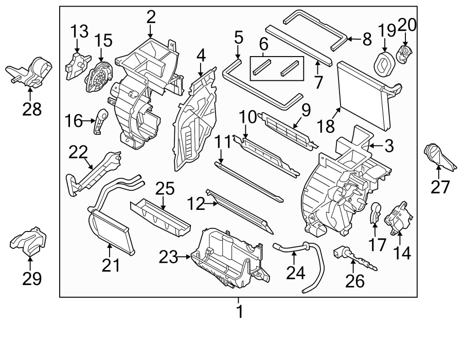 25AIR CONDITIONER & HEATER. EVAPORATOR & HEATER COMPONENTS.https://images.simplepart.com/images/parts/motor/fullsize/1057060.png