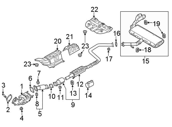 14EXHAUST SYSTEM. EXHAUST COMPONENTS.https://images.simplepart.com/images/parts/motor/fullsize/1058247.png