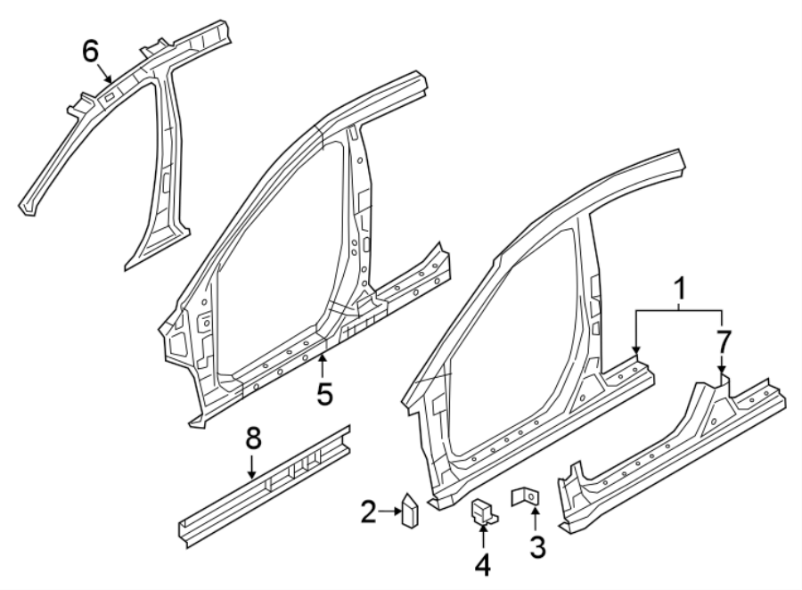 4PILLARS. ROCKER & FLOOR. CENTER PILLAR. HINGE PILLAR.https://images.simplepart.com/images/parts/motor/fullsize/1058475.png