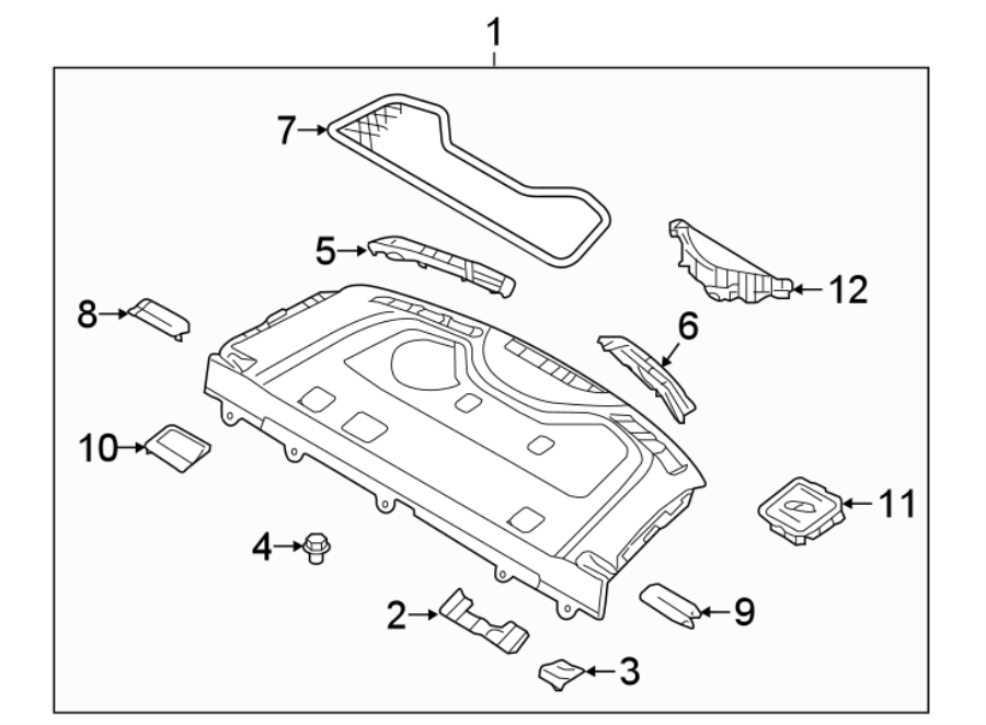 Diagram REAR BODY & FLOOR. INTERIOR TRIM. for your 2001 Hyundai Elantra   