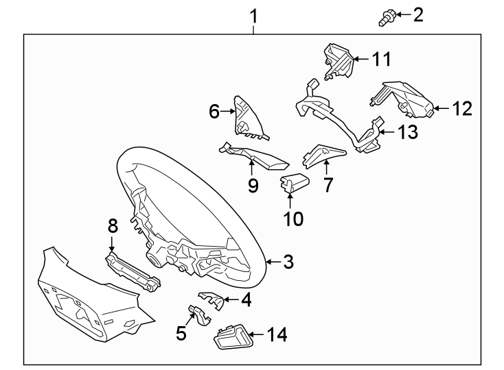 Diagram STEERING WHEEL & TRIM. for your Hyundai