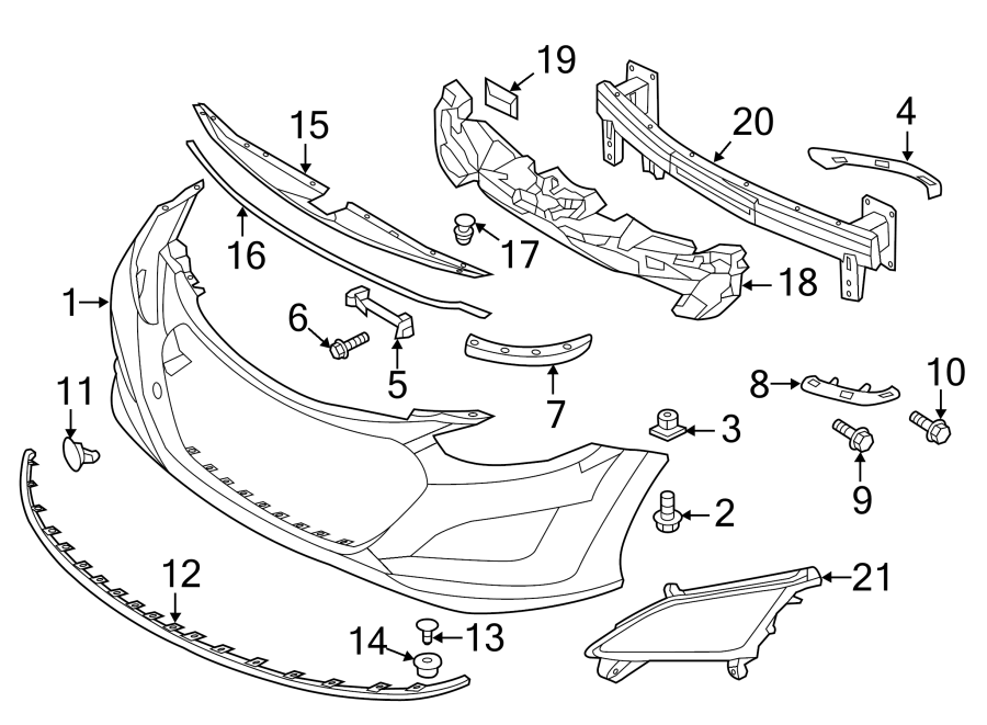 6FRONT BUMPER & GRILLE. BUMPER & COMPONENTS.https://images.simplepart.com/images/parts/motor/fullsize/1059005.png