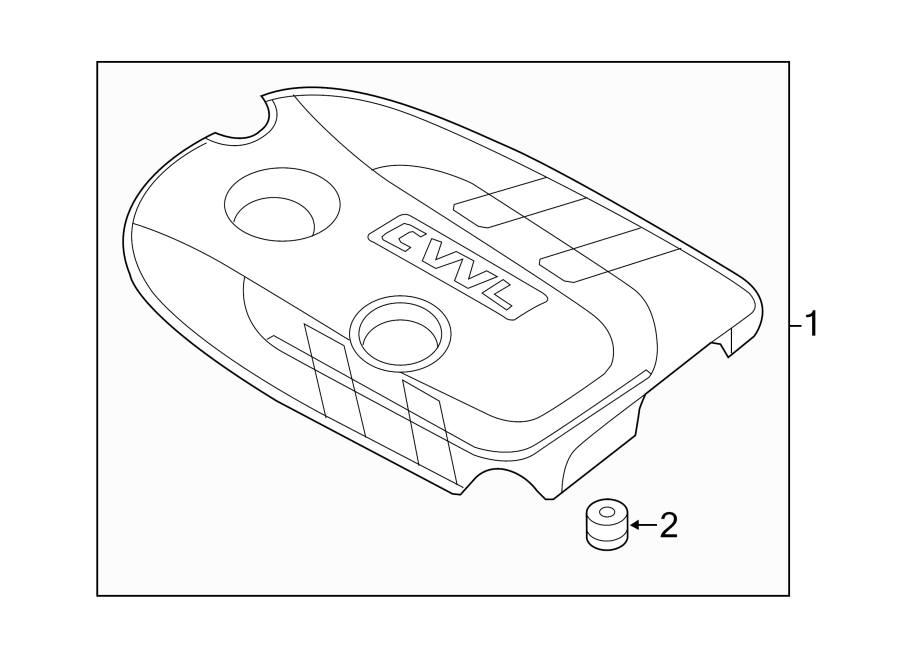 Diagram ENGINE / TRANSAXLE. ENGINE APPEARANCE COVER. for your 2019 Hyundai Tucson  Ultimate Sport Utility 