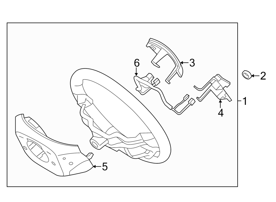 Diagram STEERING WHEEL & TRIM. for your 2009 Hyundai Sonata   