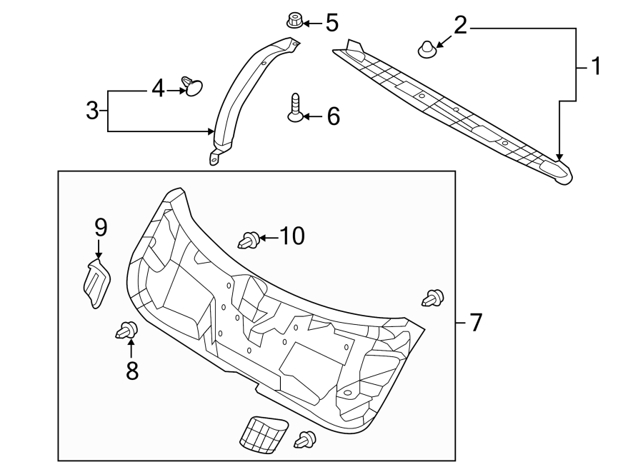 Diagram LIFT GATE. INTERIOR TRIM. for your Hyundai Elantra GT  