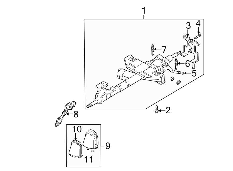 9STEERING COLUMN ASSEMBLY.https://images.simplepart.com/images/parts/motor/fullsize/1060325.png