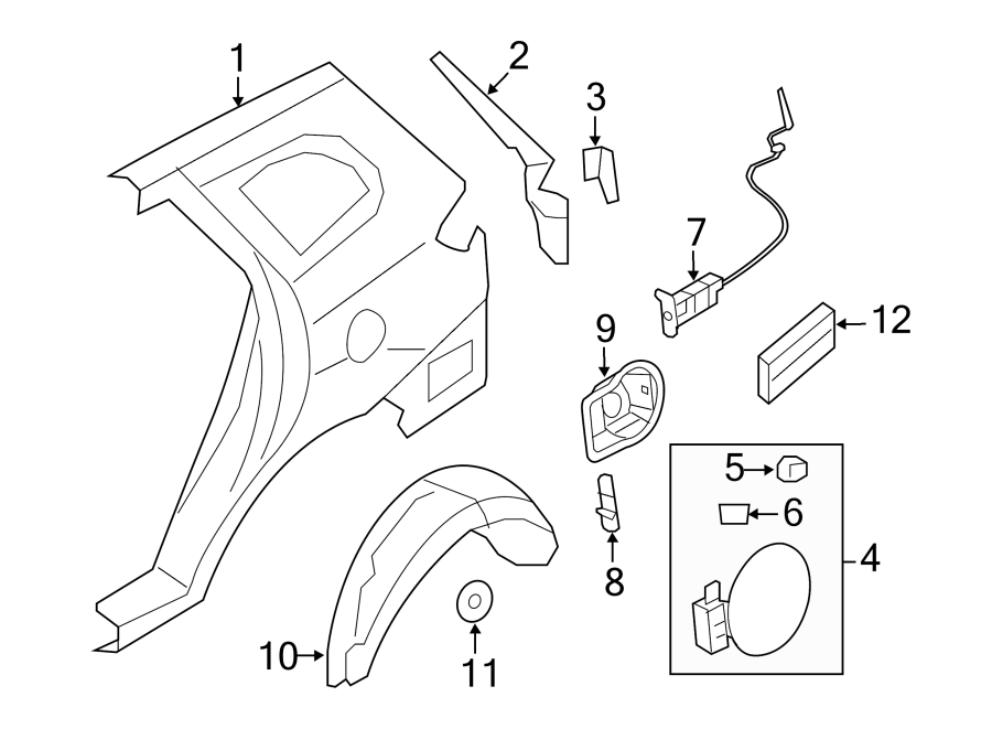 5Exterior trim. Quarter panel & components.https://images.simplepart.com/images/parts/motor/fullsize/1061590.png