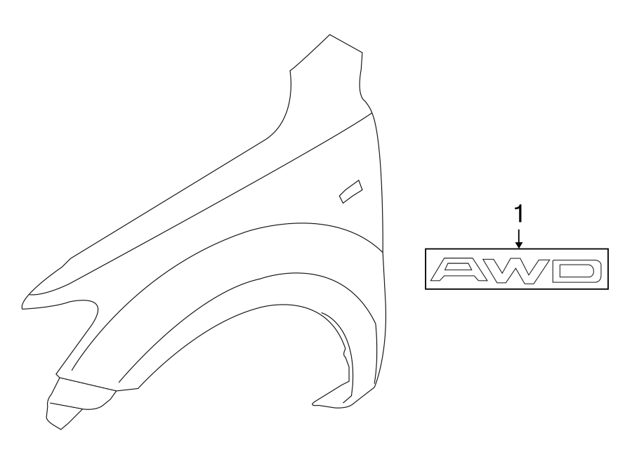 Diagram FENDER. EXTERIOR TRIM. for your Hyundai