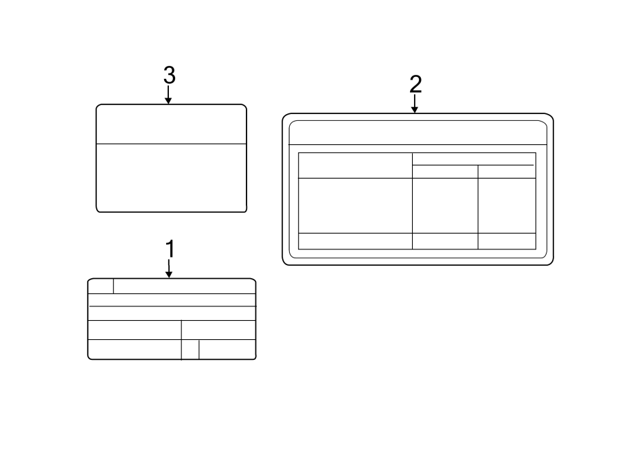 Diagram INFORMATION LABELS. for your 2020 Hyundai Elantra   