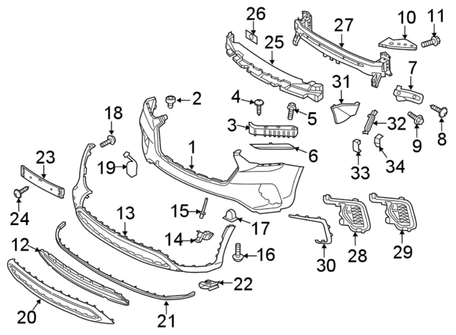 11Front bumper & grille. Bumper & components.https://images.simplepart.com/images/parts/motor/fullsize/1063023.png