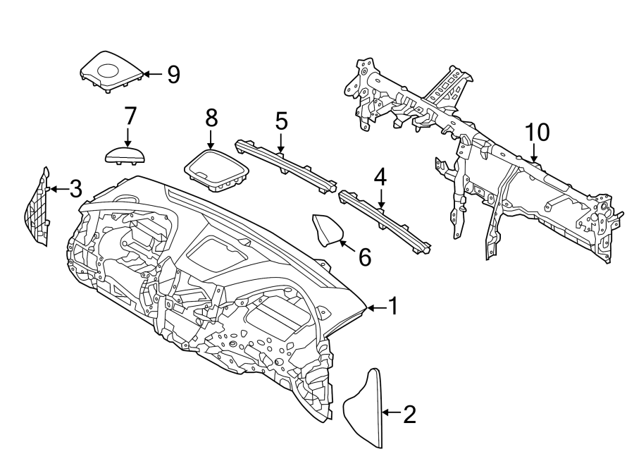 Diagram INSTRUMENT PANEL. for your 2004 Hyundai Elantra 2.0L A/T GLS Sedan 