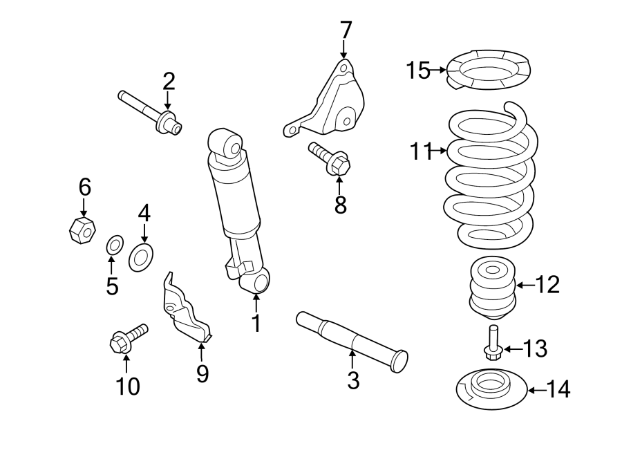 REAR SUSPENSION. SHOCKS & COMPONENTS.