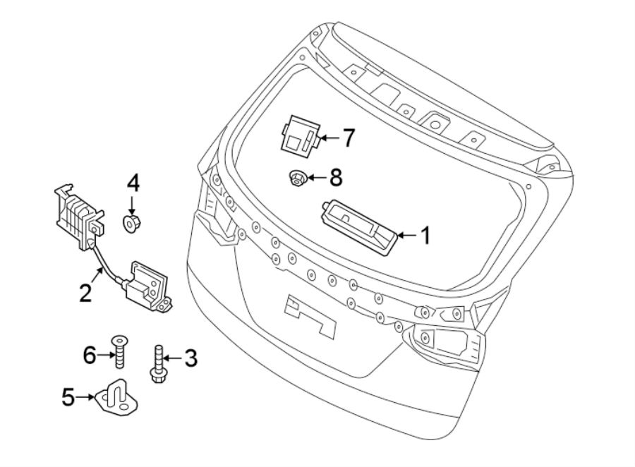 Full size assembly image of LOCK & HARDWARE. (1/1)