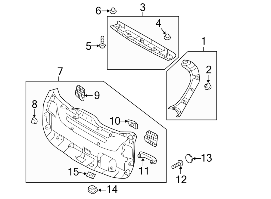 Diagram INTERIOR TRIM. for your 2005 Hyundai XG350   