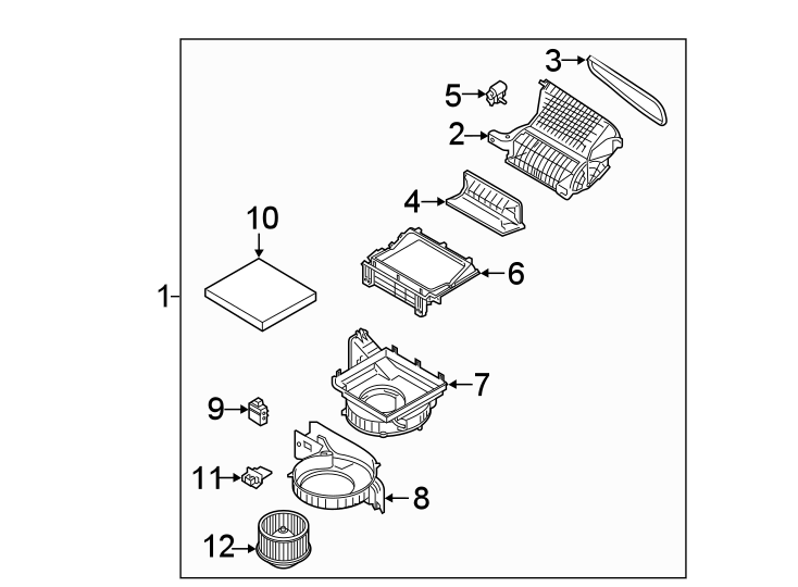 Diagram Air conditioner & heater. Blower motor & fan. for your 2018 Hyundai Accent   