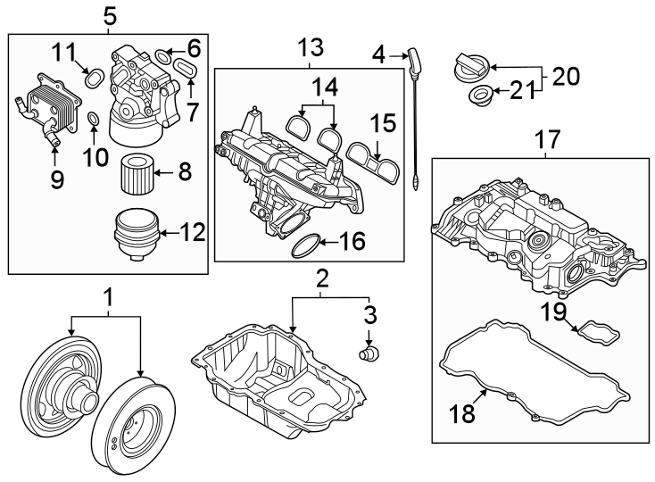 Diagram Engine parts. for your 2015 Hyundai Tucson   