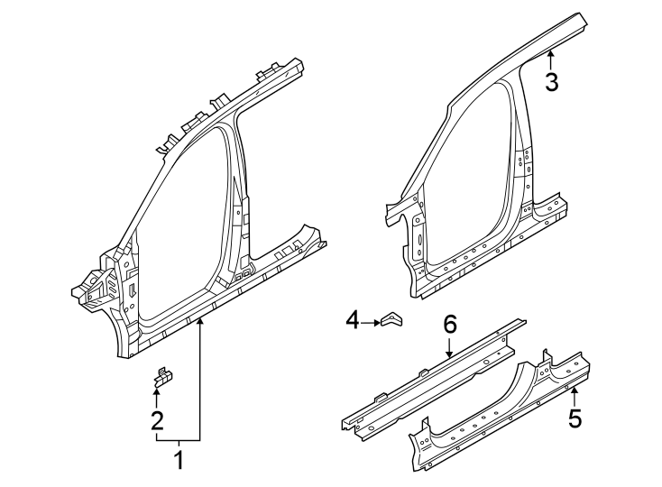 1Pillars. Rocker & floor. Aperture panel.https://images.simplepart.com/images/parts/motor/fullsize/1064592.png