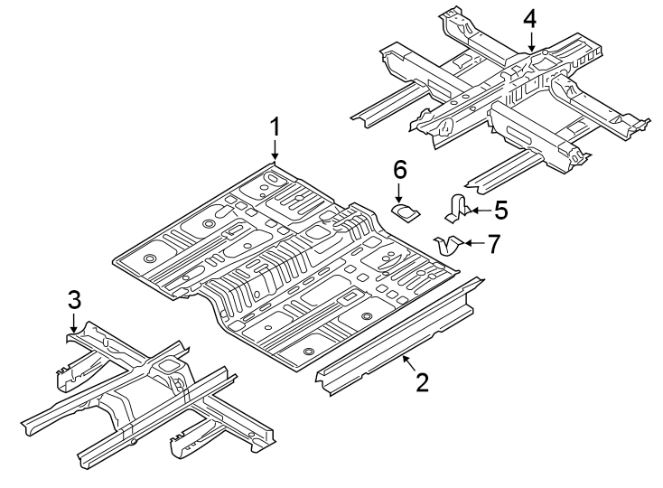 Diagram PILLARS. ROCKER & FLOOR. for your 2012 Hyundai Azera   