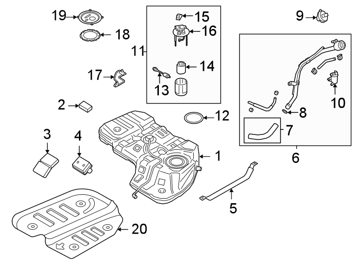 15Fuel system components.https://images.simplepart.com/images/parts/motor/fullsize/1064703.png