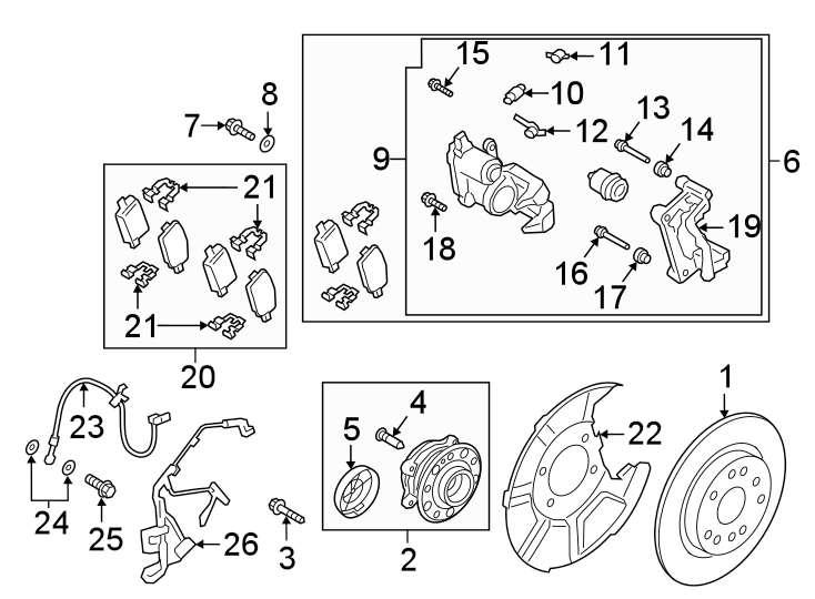 5Rear suspension. Brake components.https://images.simplepart.com/images/parts/motor/fullsize/1064712.png